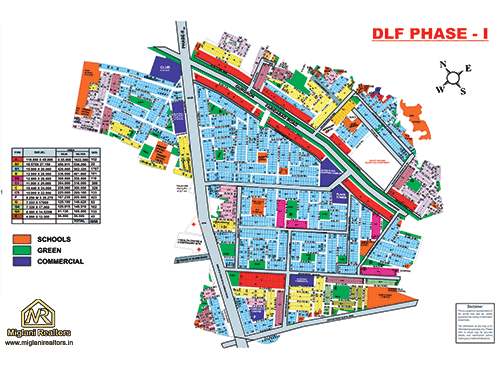 DLF Phase 1 Map