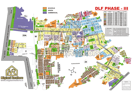 DLF Phase 3 Map